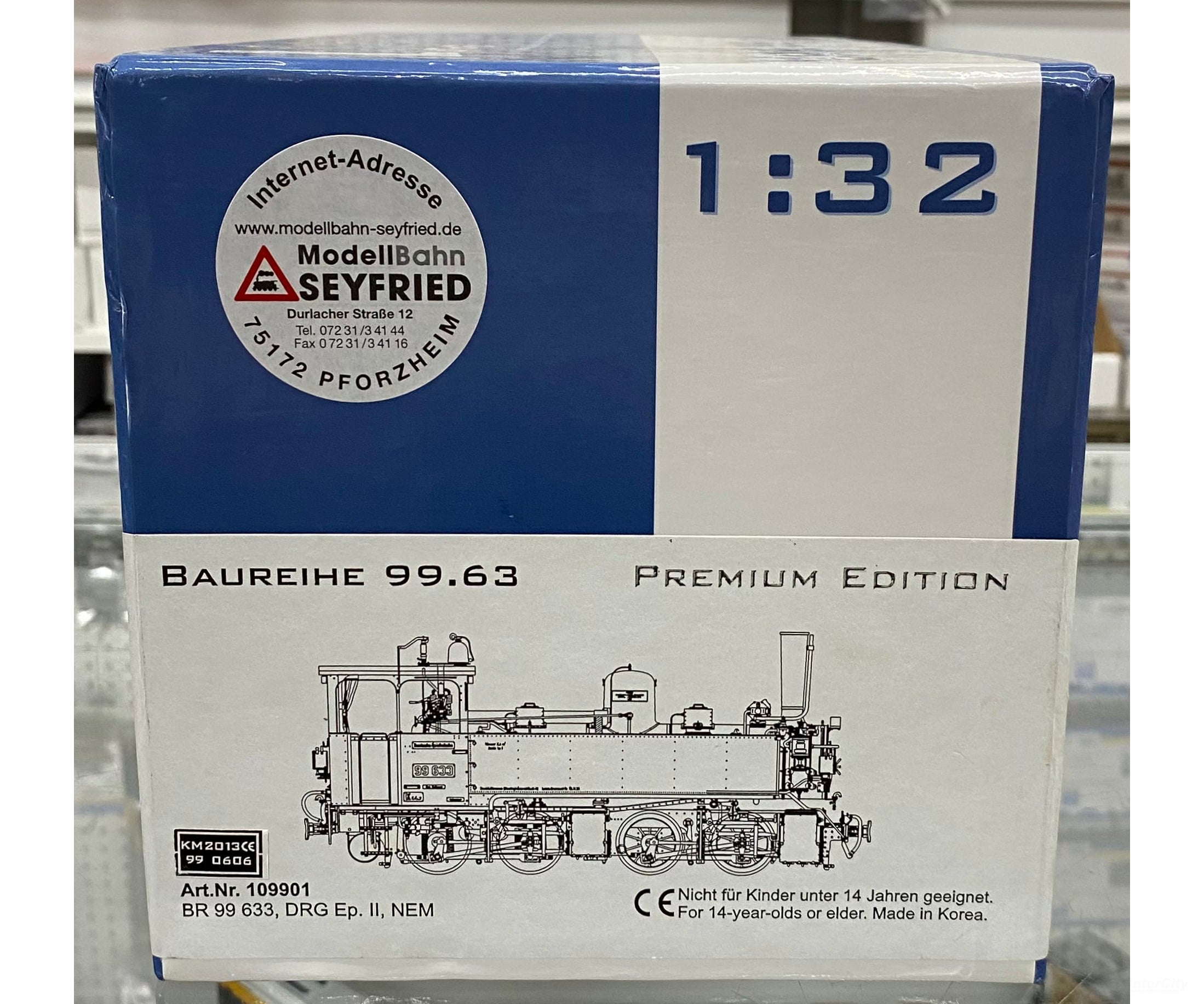 KM1 Modellbau 109901 1e-Gauge Br 99 633 Drg Era II Nem Premium - ESU DCC Sound - European Locomotives