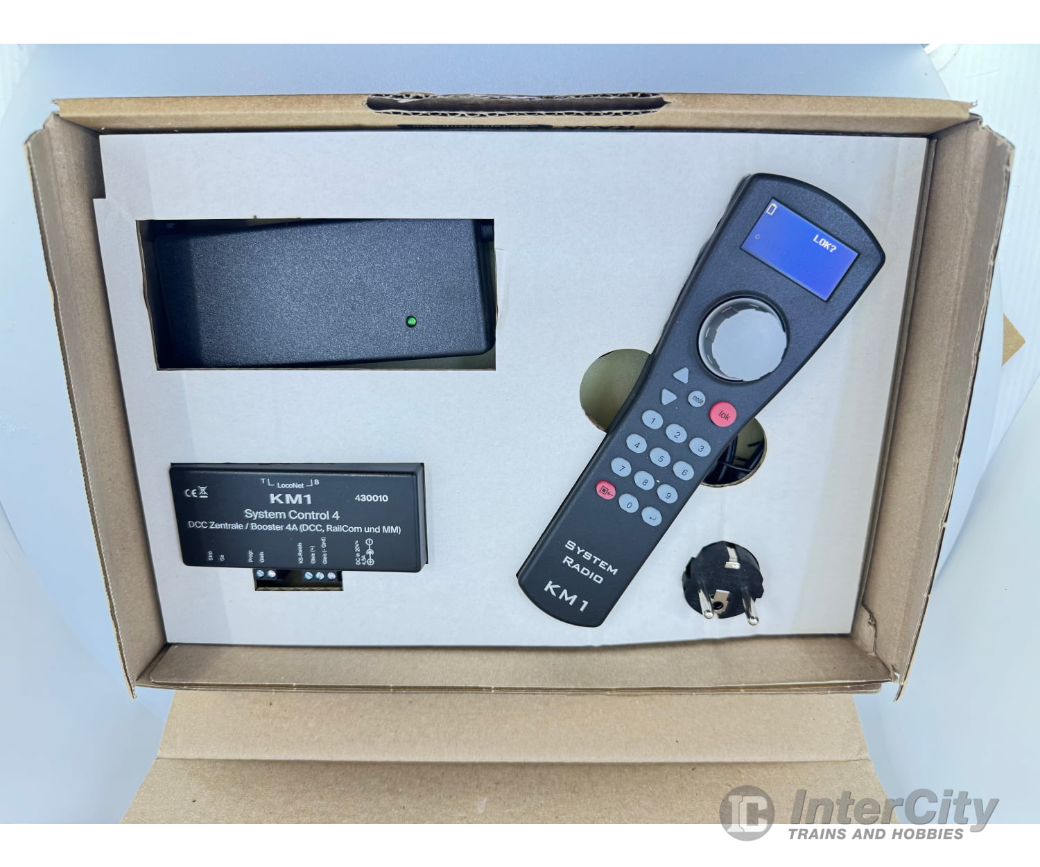 KM1 Modellbau 430010 1-Gauge System Controller 4 DCC Handheld/Command Station for 1-Gauge Command Stations & Expansion