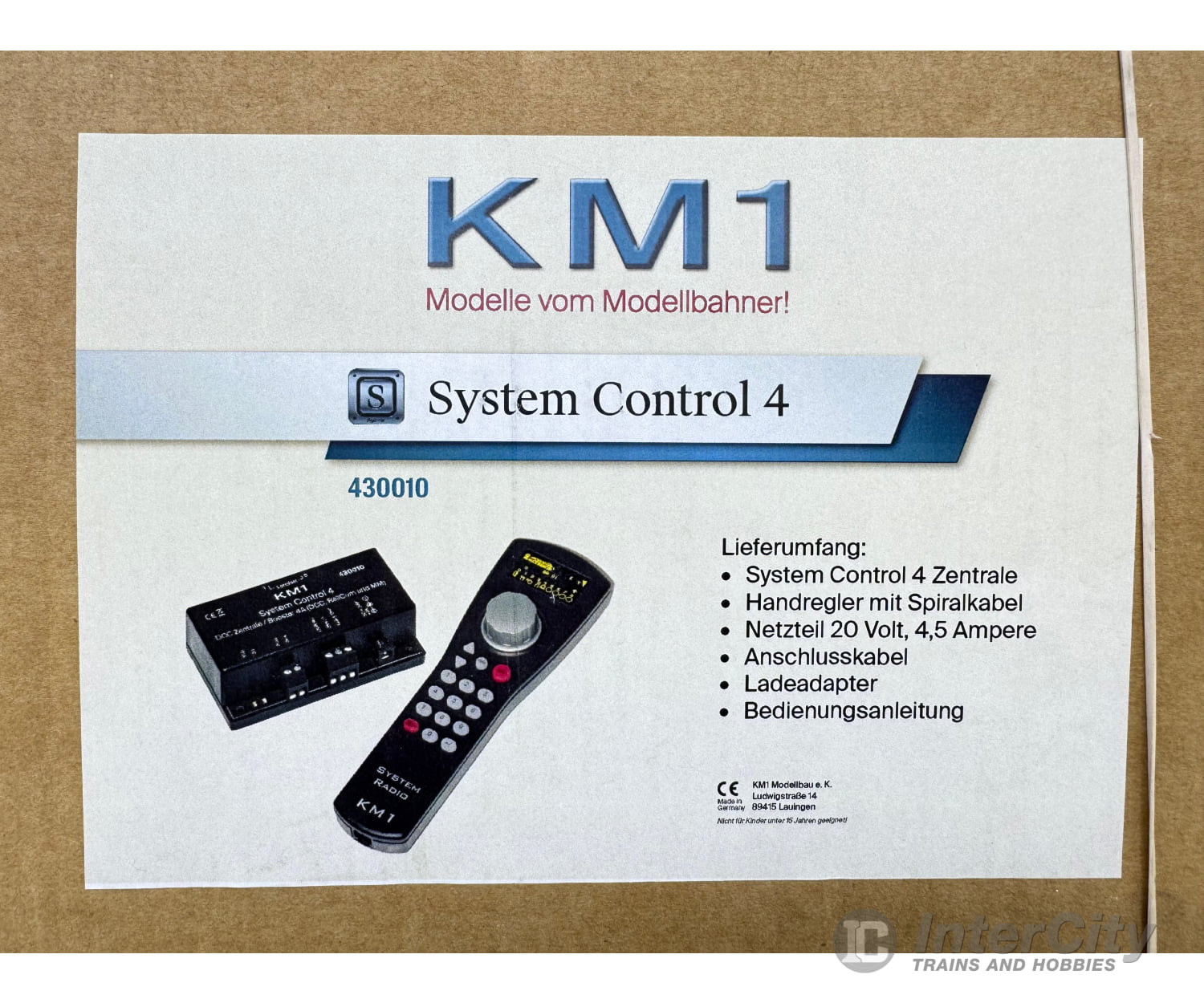 KM1 Modellbau 430010 1-Gauge System Controller 4 DCC Handheld/Command Station for 1-Gauge Command Stations & Expansion