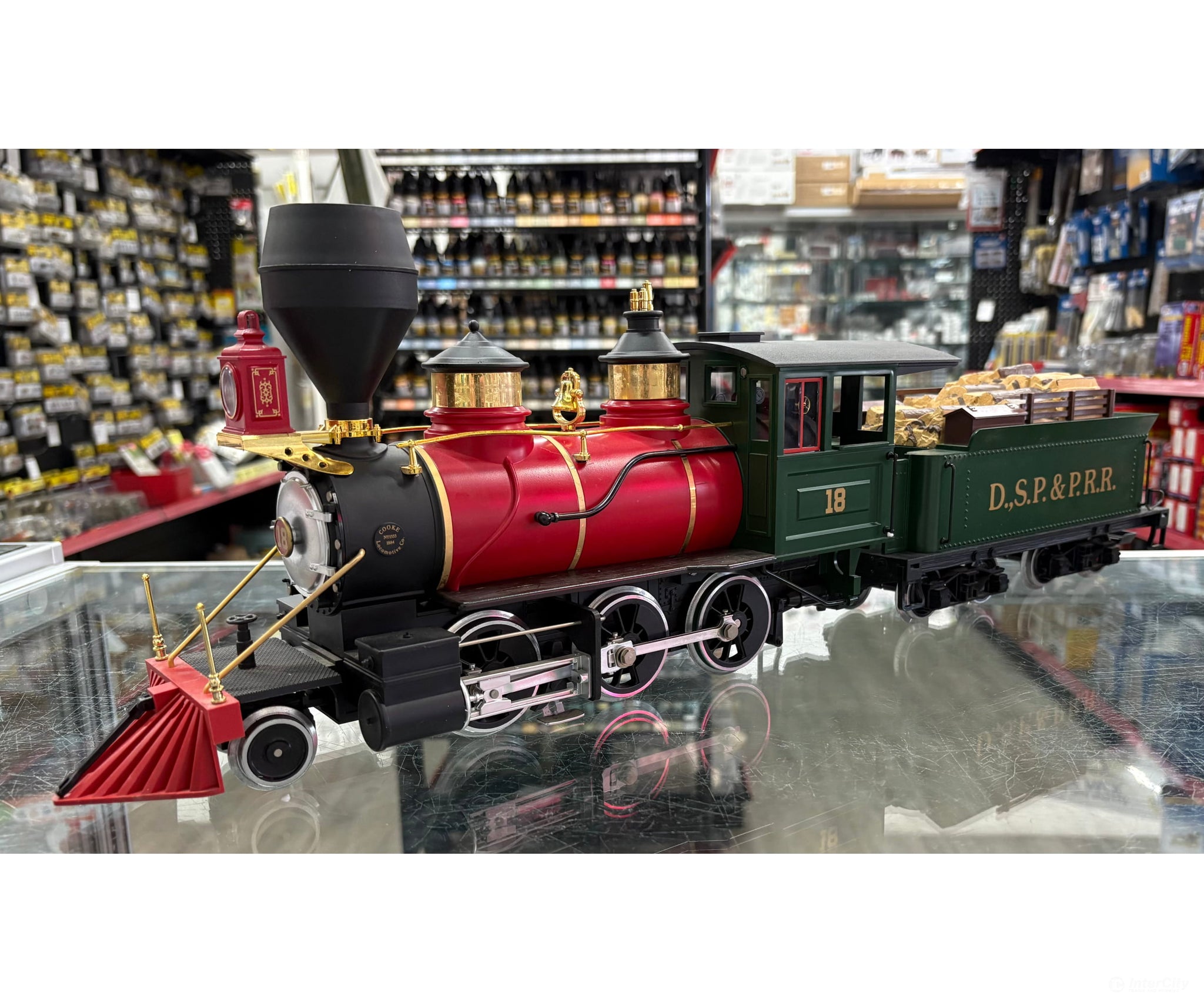 LGB 2018D G Mogul Steam Locomotive and Tender DSP&P Denver South Park & Pacific 2-6-0 18 Analog DC - Locomotives
