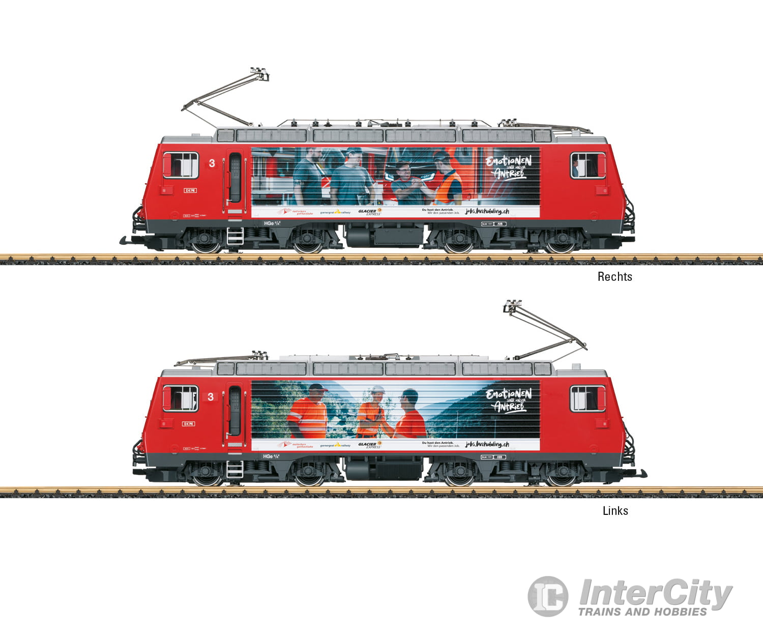 LGB 23105 G ’Mitarbeiterwerbung’ / ’Colleague Promotion’ Electric Locomotive Number 3 ’DOM’ (HGe 4/4 II) European