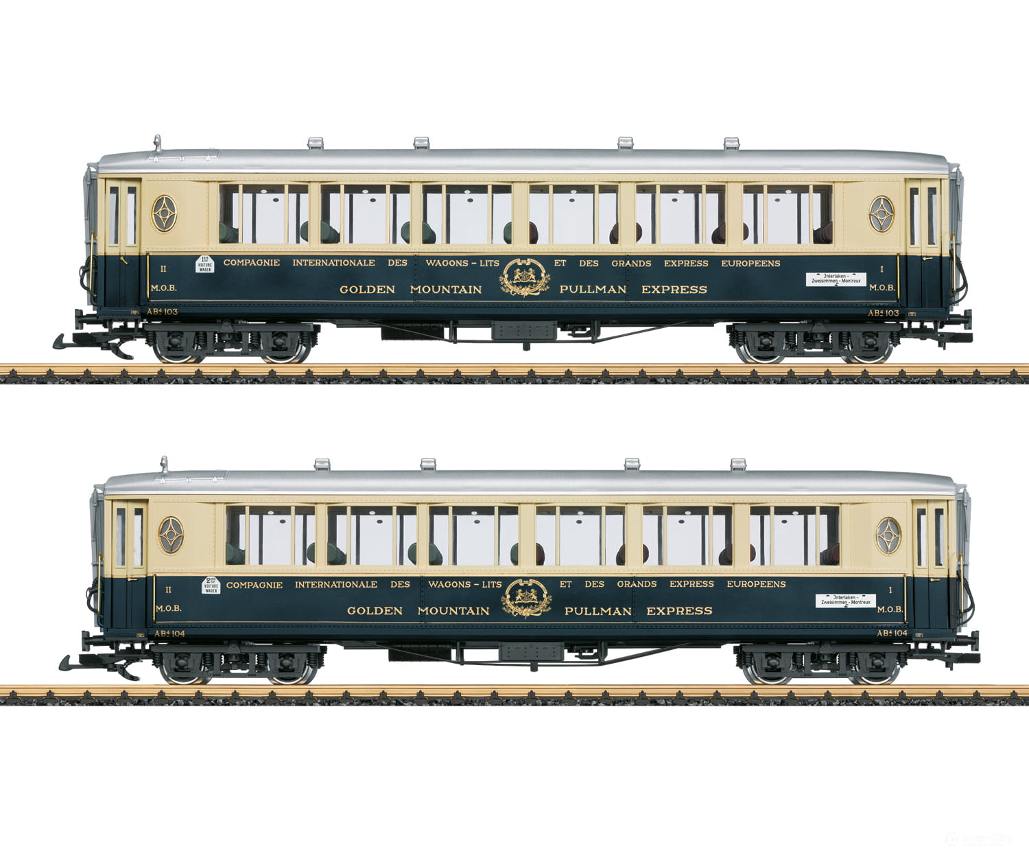LGB 36660 G ’Golden Mountain Pullman Express’ Passenger Car Set 1 European Passenger Cars