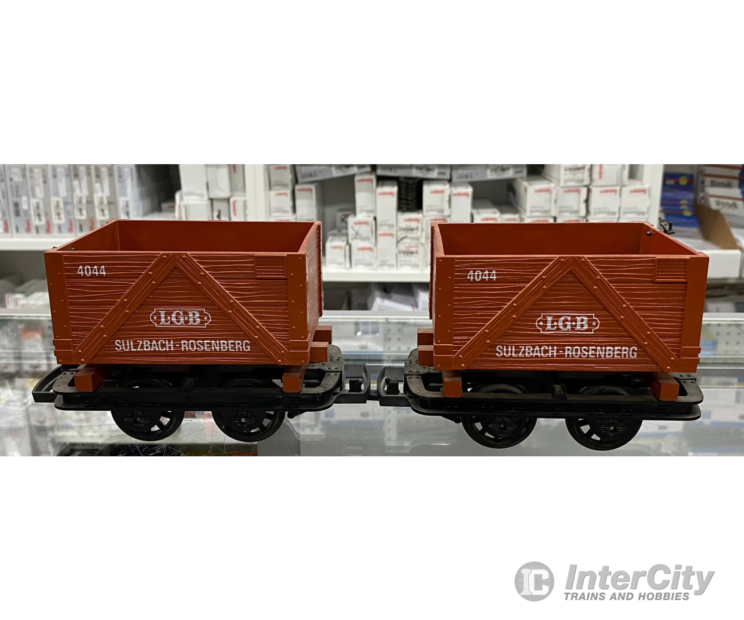 LGB 4044 G Gondola Mine Cars 2 Pairs 4044 Freight Cars