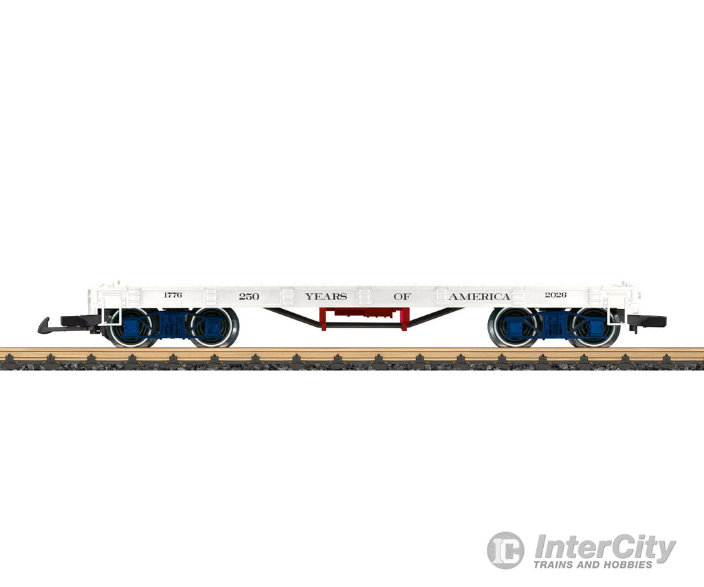 LGB 40598 G Flat Car 250 Years of America European Freight Cars