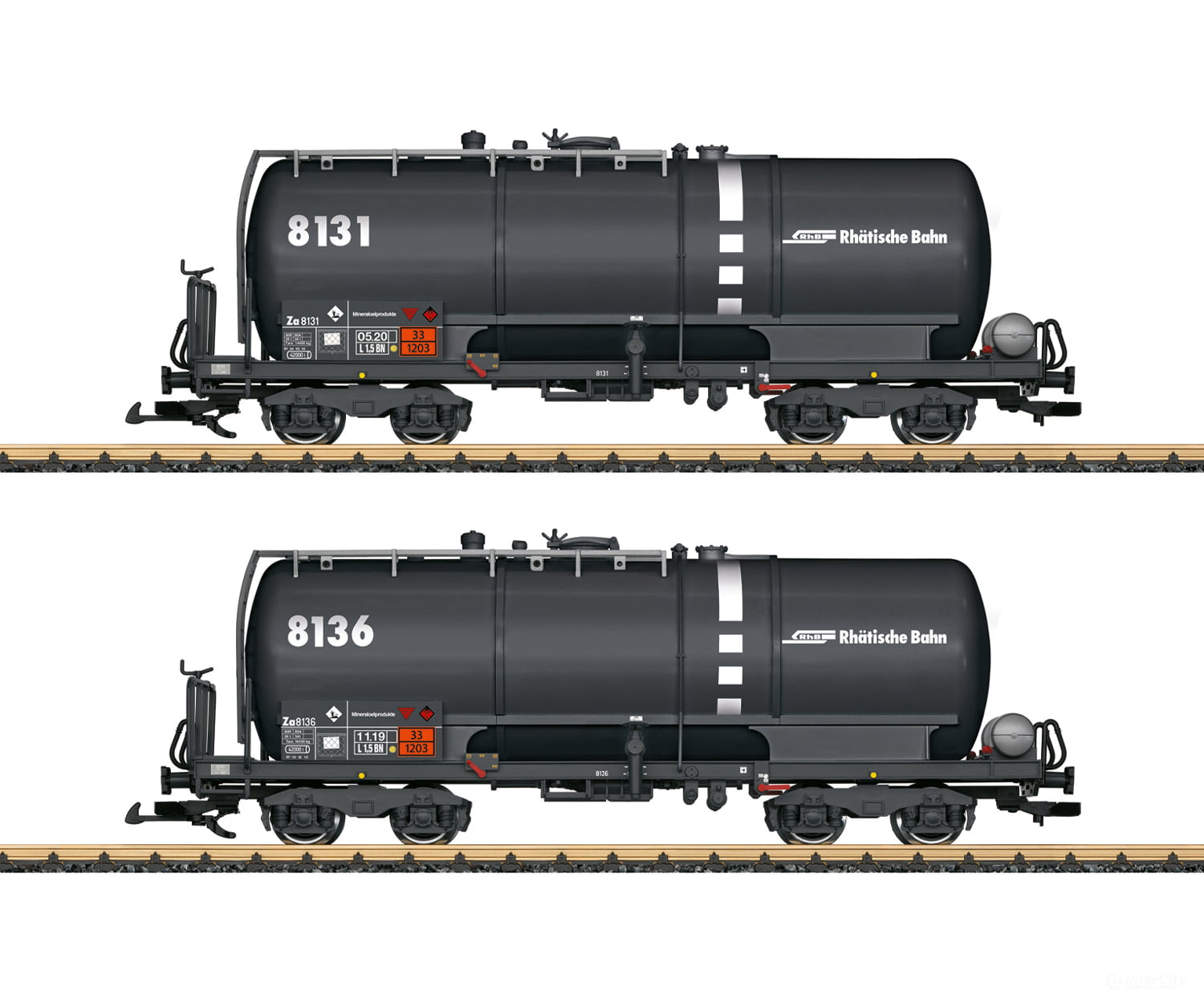 LGB 47835 G RhB Tank Car Set European Freight Cars