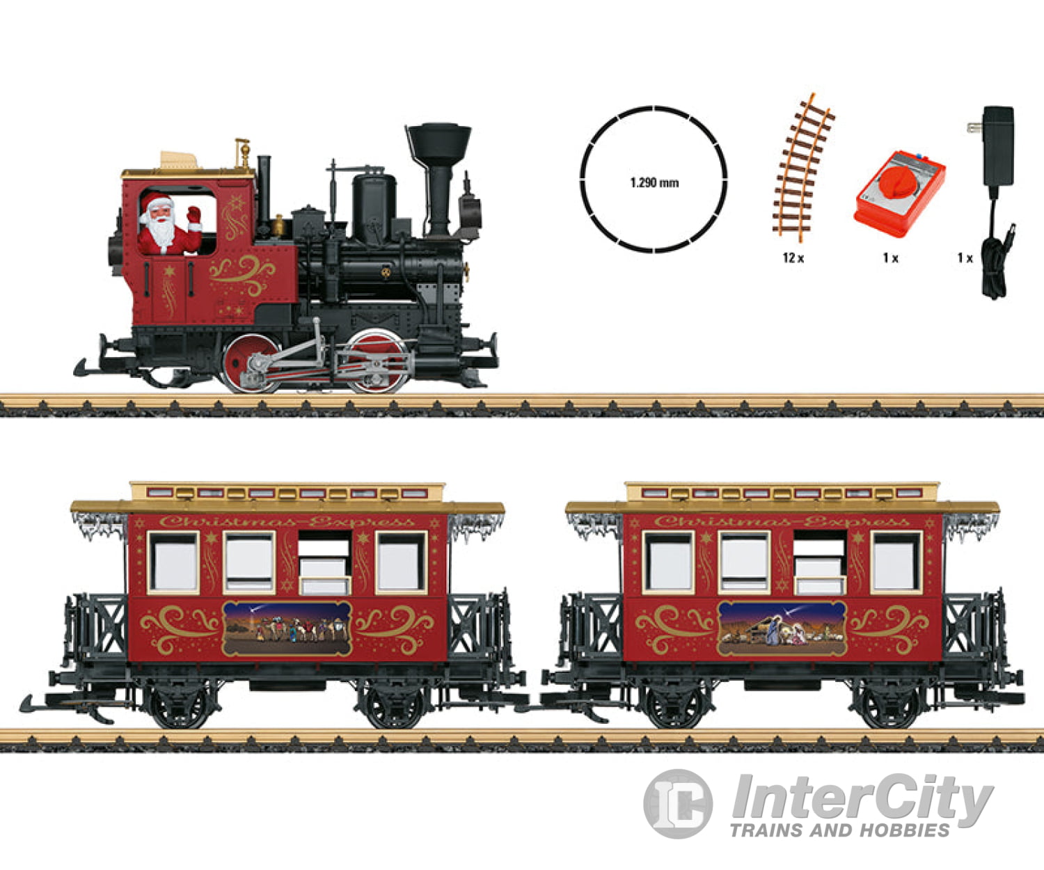 Lgb 72308 Christmas Passenger Train Starter Set & Sets