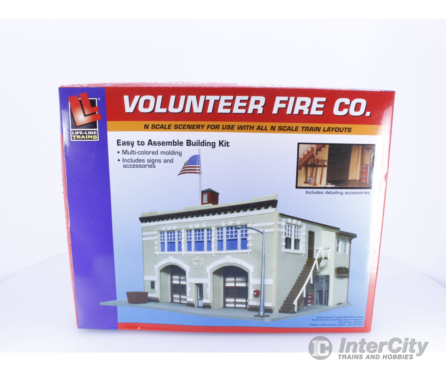 Life-Like 433-7483 N Volunteer Fire Co. Kit Structures