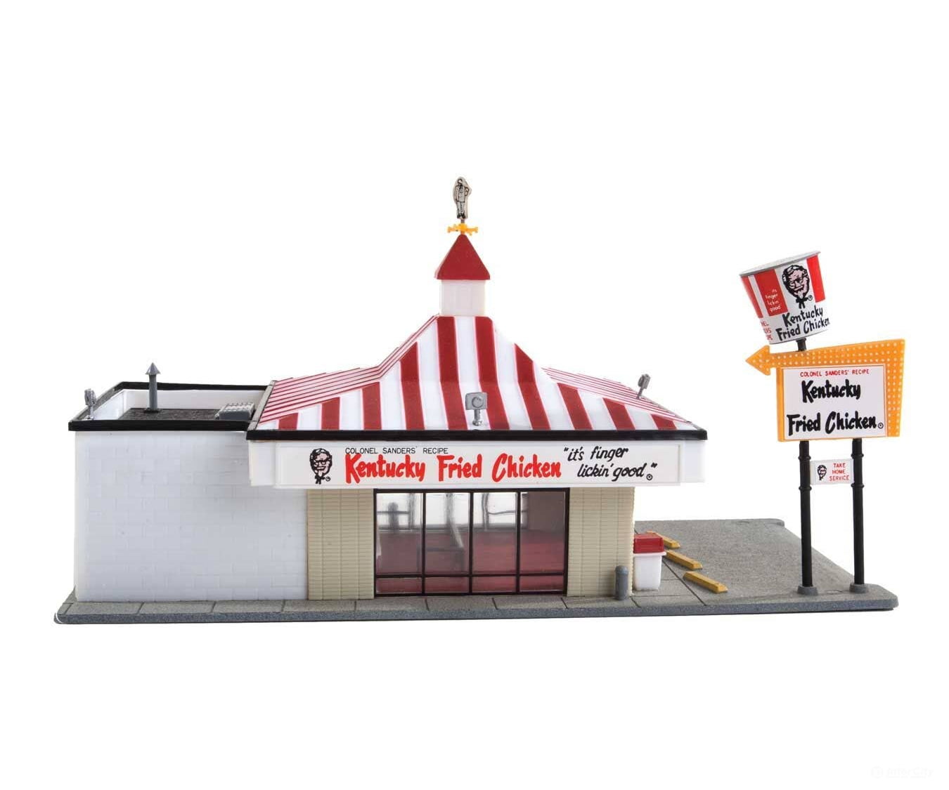 Life-Like Products HO 1394 Kentucky Fried Chicken(R) Drive-In - Kit - 8-3/8 x 4-1/4’’ 21.3 x 10.8cm - Structures