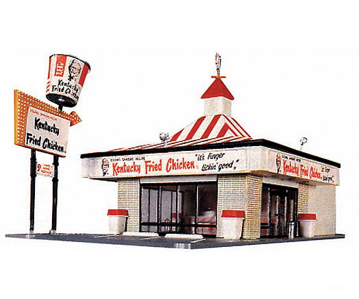 Life-Like Products HO 1394 Kentucky Fried Chicken(R) Drive-In - Kit - 8-3/8 x 4-1/4’’ 21.3 x 10.8cm - Structures