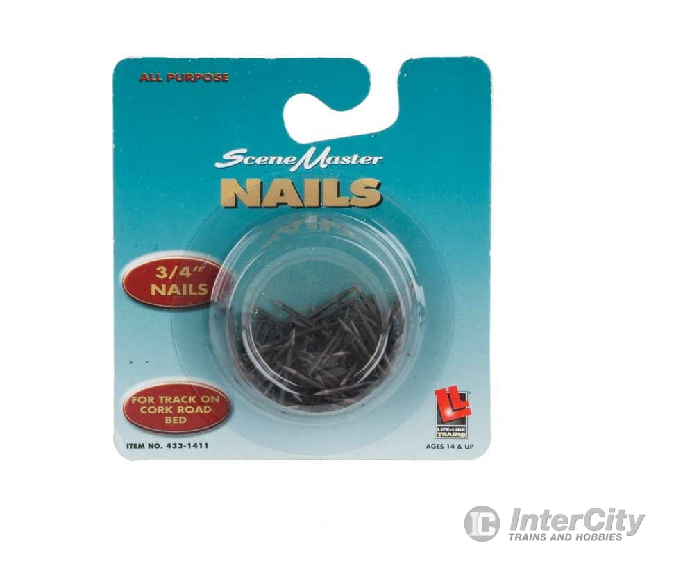 Life-Like Products Inc 1411 Track Nails For Cork -- 3/4 1.9Cm Accessories