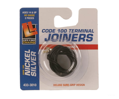 Life-Like Products Inc Ho 3010 Terminal Joiners W/Black #22 Gauge Wire -- Code 100 Nickel Silver