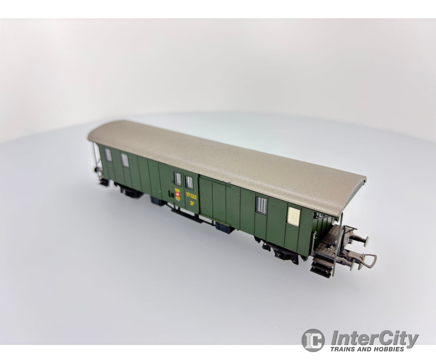 Liliput 27550 Ho Swiss Baggage Car #17132 No Box European Freight Cars