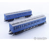 Liliput Ho Kpev Lot Of Two Blue Passenger Coaches 2Nd Class European Cars