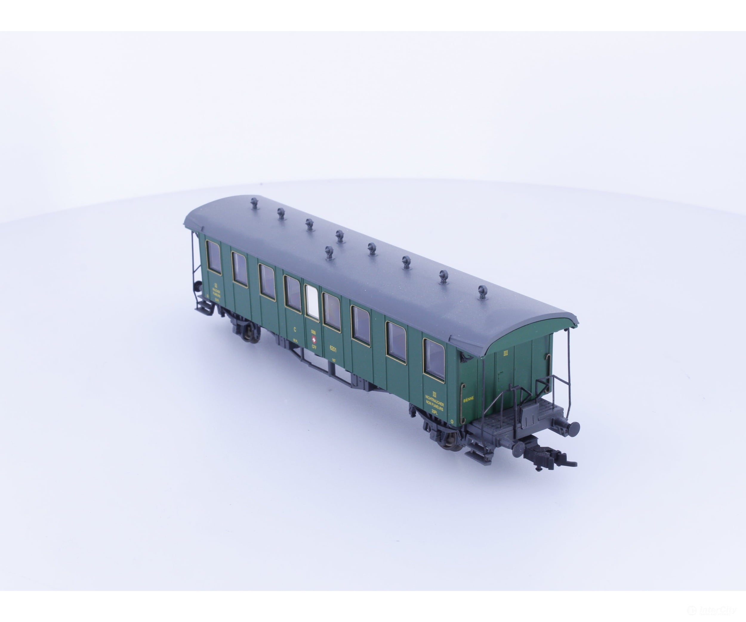Liliput L334470 HO SBB-CFF-FFS Oldtimerwagen 3rd Class Passenger Coach Type C #4 6201 - European Passenger Cars
