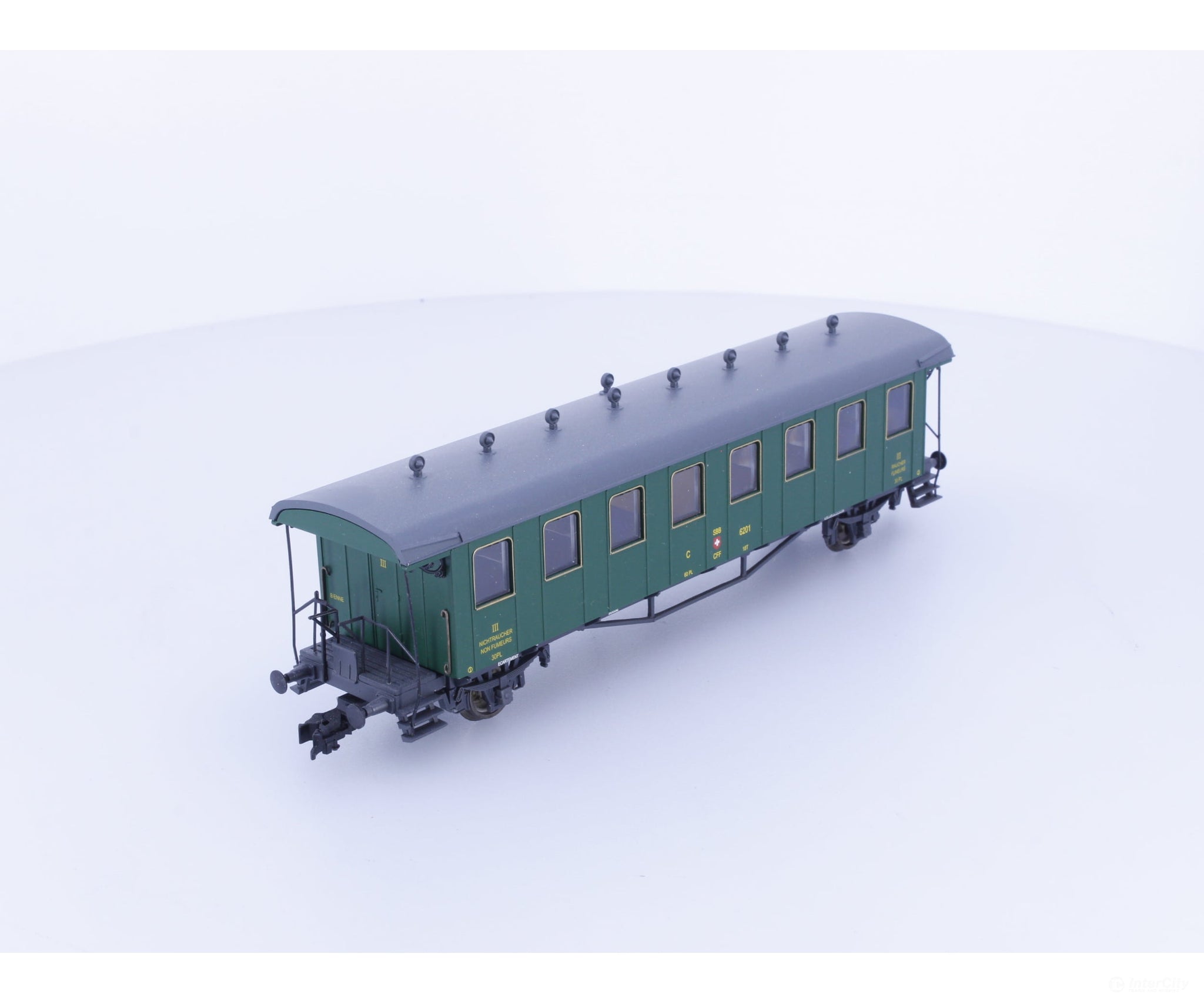 Liliput L334470 HO SBB-CFF-FFS Oldtimerwagen 3rd Class Passenger Coach Type C #4 6201 - European Passenger Cars
