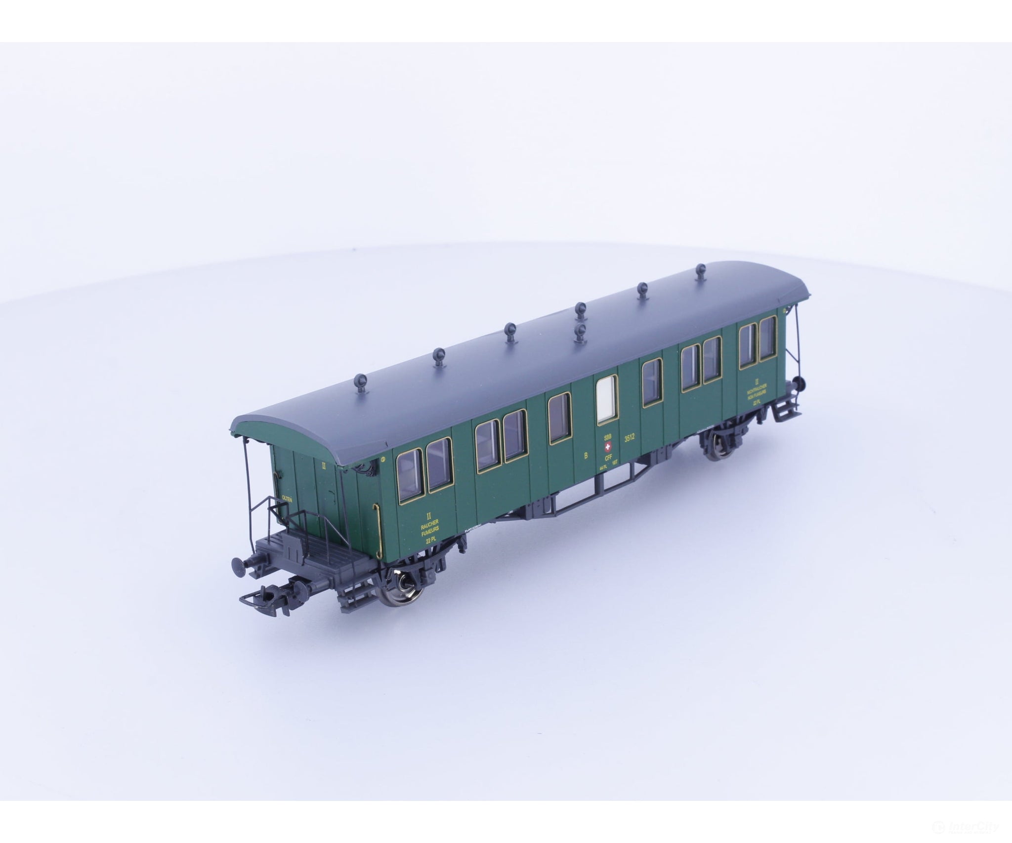 Liliput L334480 HO SBB-CFF-FFS Oldtimerwagen 2nd Class Passenger Coach Type B #4 3512 - European Passenger Cars