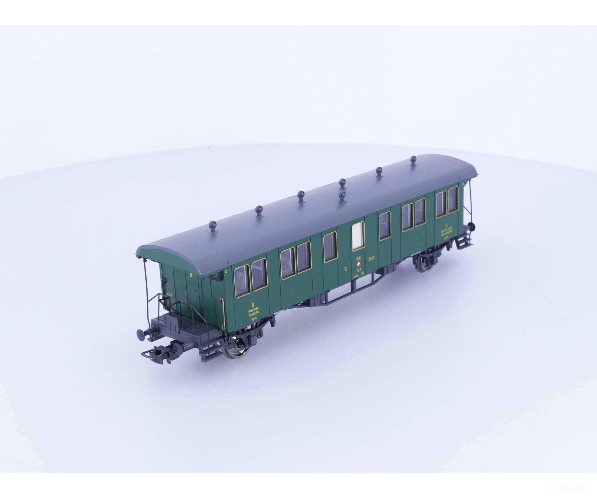Liliput L334480 HO SBB-CFF-FFS Oldtimerwagen 2nd Class Passenger Coach Type B #4 3512 - European Passenger Cars
