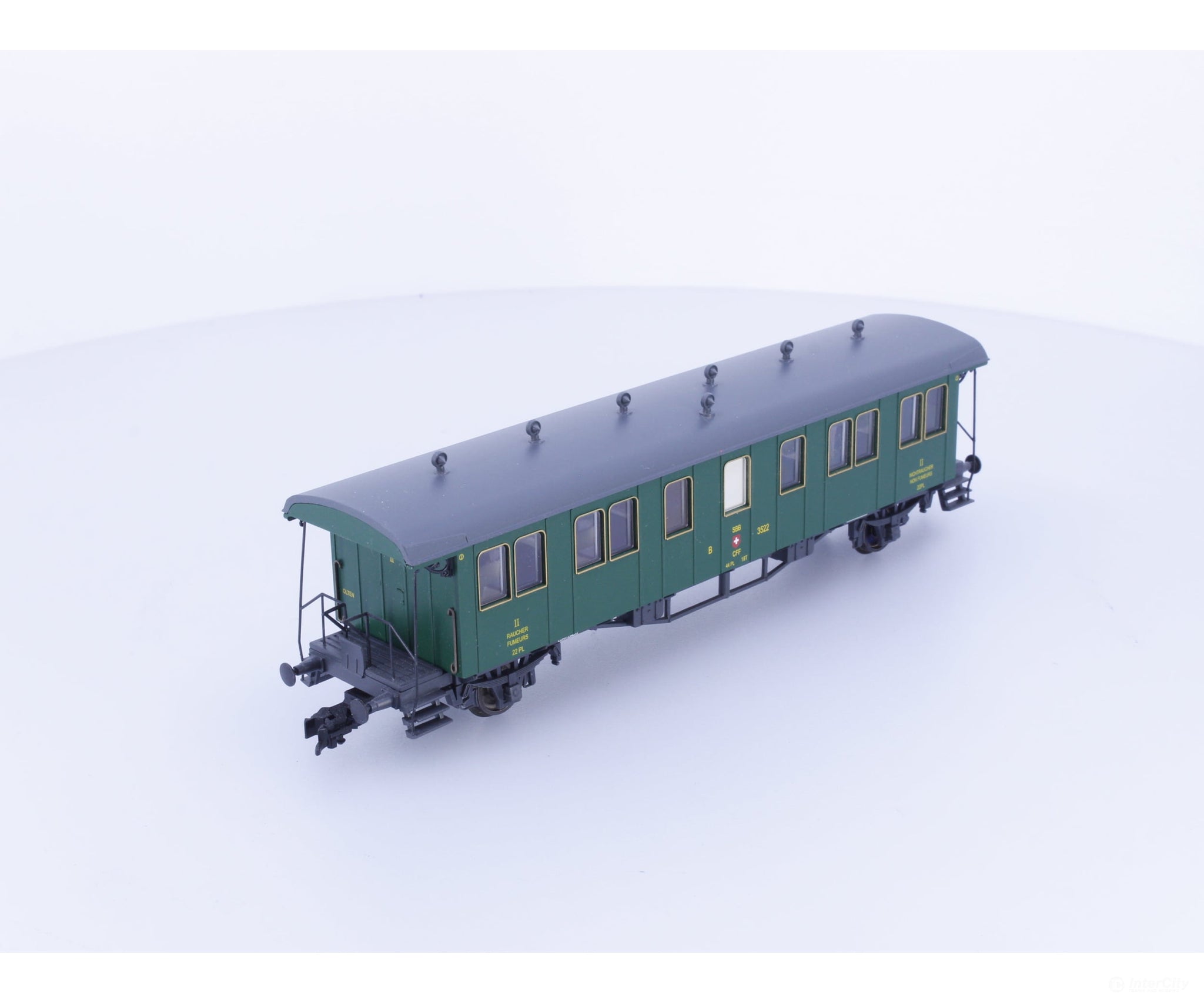 Liliput L334481 HO SBB-CFF-FFS Oldtimerwagen 2nd Class Passenger Coach Type B #2 3522 - European Passenger Cars