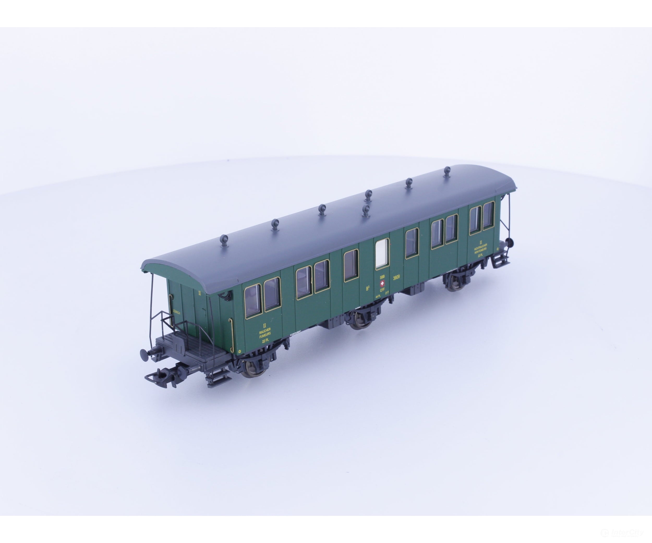 Liliput L334485 HO SBB-CFF-FFS Oldtimerwagen 2nd Class Passenger Coach Type B #2 3809 - European Passenger Cars