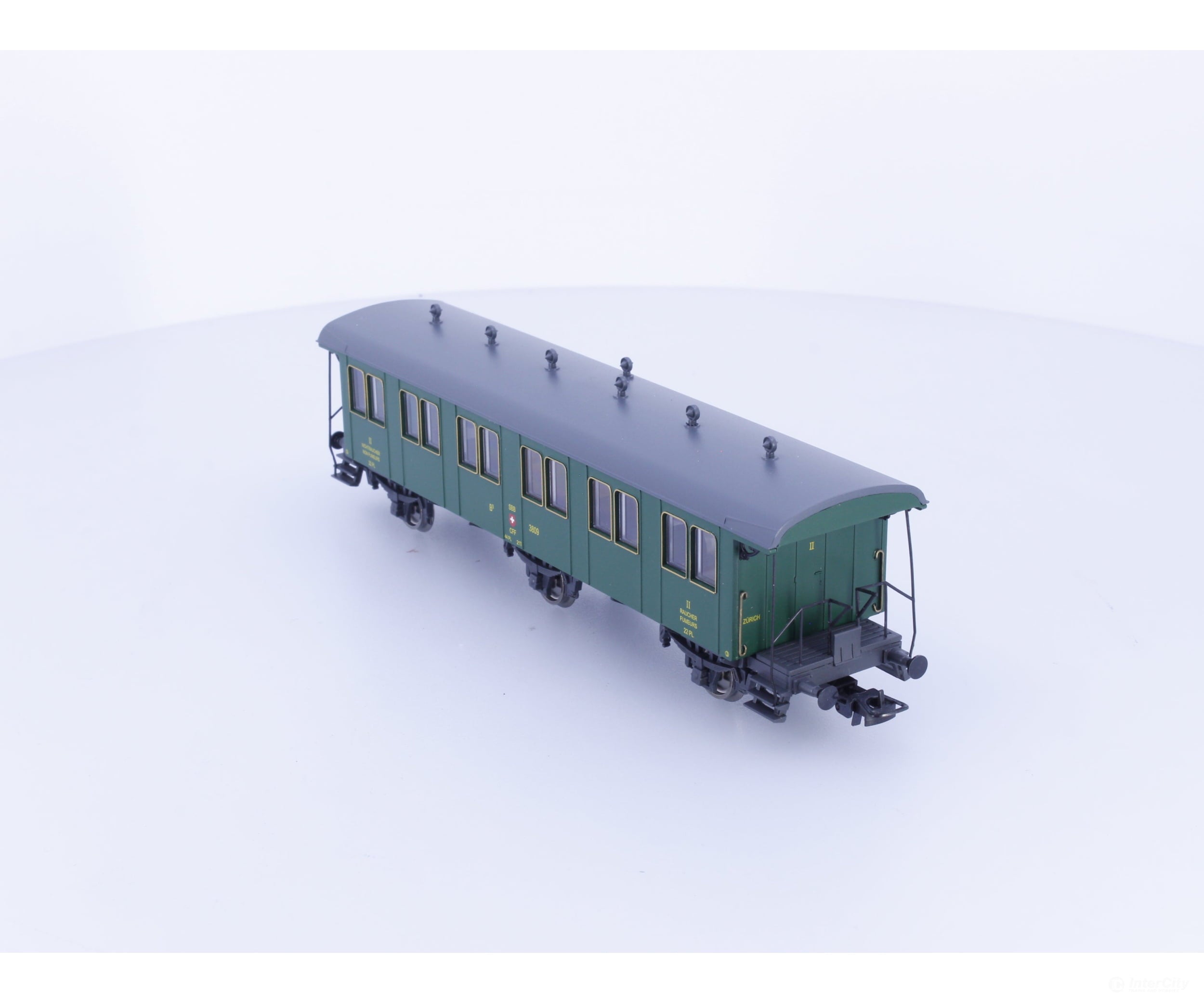 Liliput L334485 HO SBB-CFF-FFS Oldtimerwagen 2nd Class Passenger Coach Type B #3 3809 - European Passenger Cars