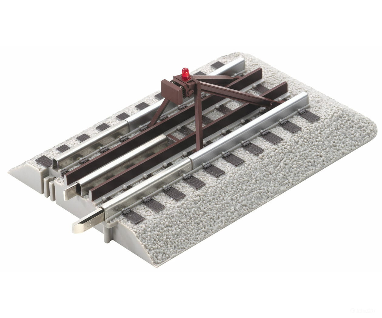 Lionel Trains O 612035 Fastrack(Tm) Track W/Roadbed - 3-Rail -- Lighted Bumper 5 12.7Cm Pkg(2) &