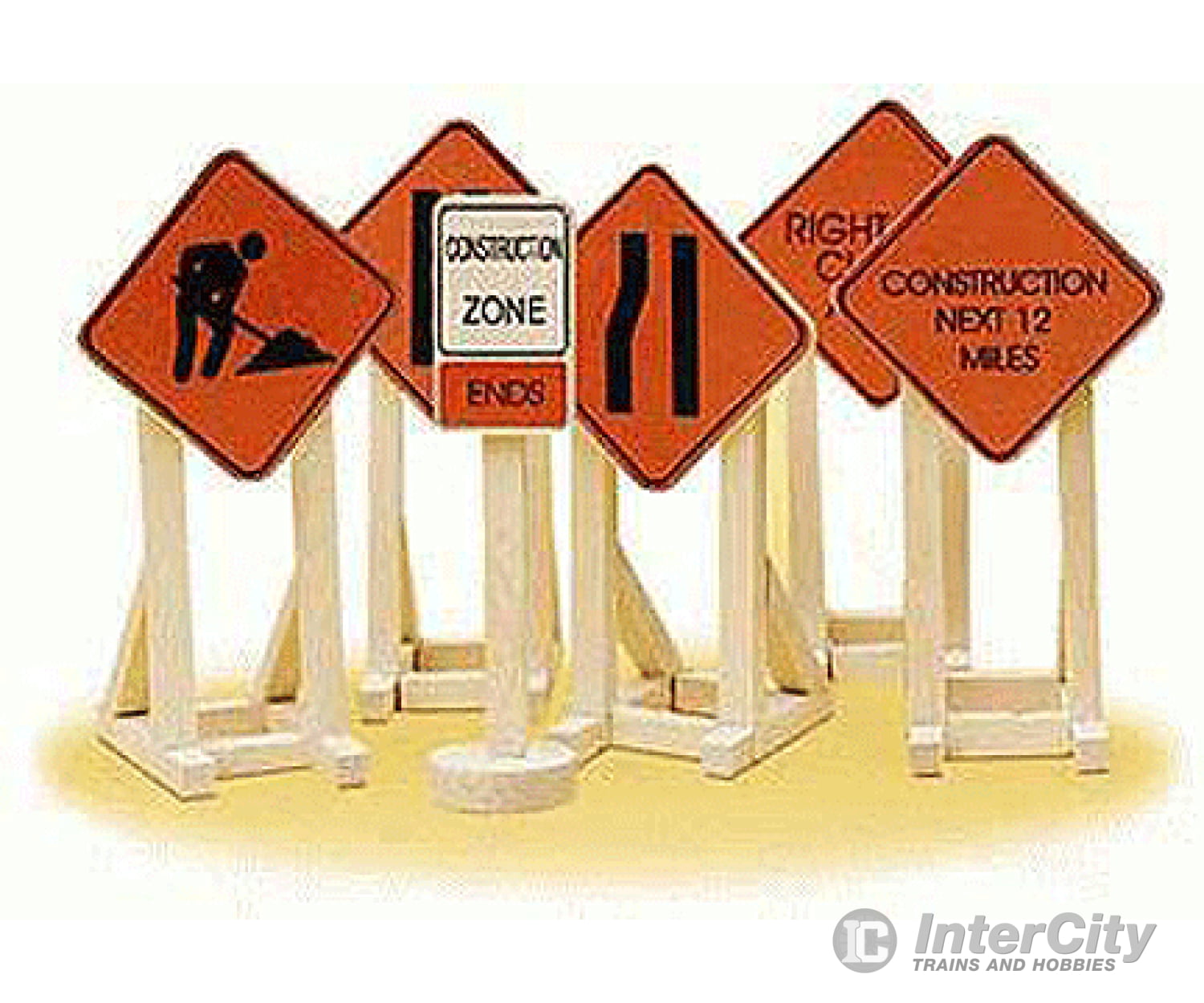 Lionel Trains O 632902 Construction Zone Signs -- 2-1/4’ 5.7Cm Tall Pkg(6) Scenery Details