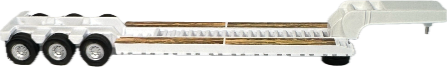 HO Logistics Replicas HO 477 48' Spread-Axle Flatbed Trailer - Assembled - White