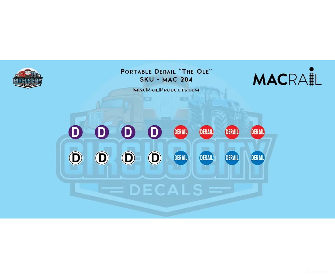 Macrail Mac-204 Portable Derail ’The Ole’ (2 Pack) Detailing Parts