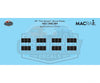 Macrail Mac-8811 Solar Panels - Cp ’Top’ Mount (4 Pack) Detailing Parts