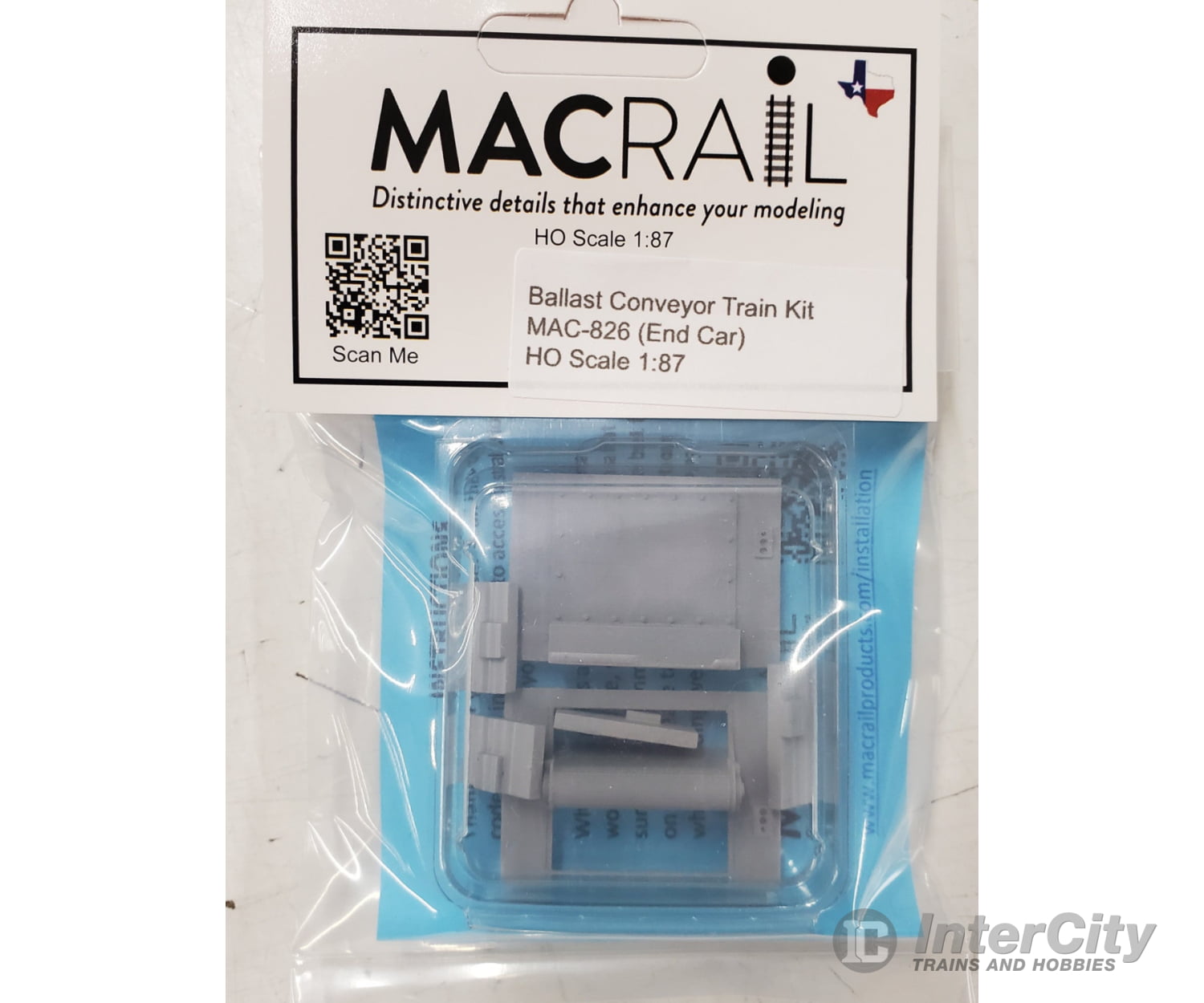 Mac Rail Mac-826 Ho Ballast Conveyor Train (Rear Car Kit) Detailing Parts