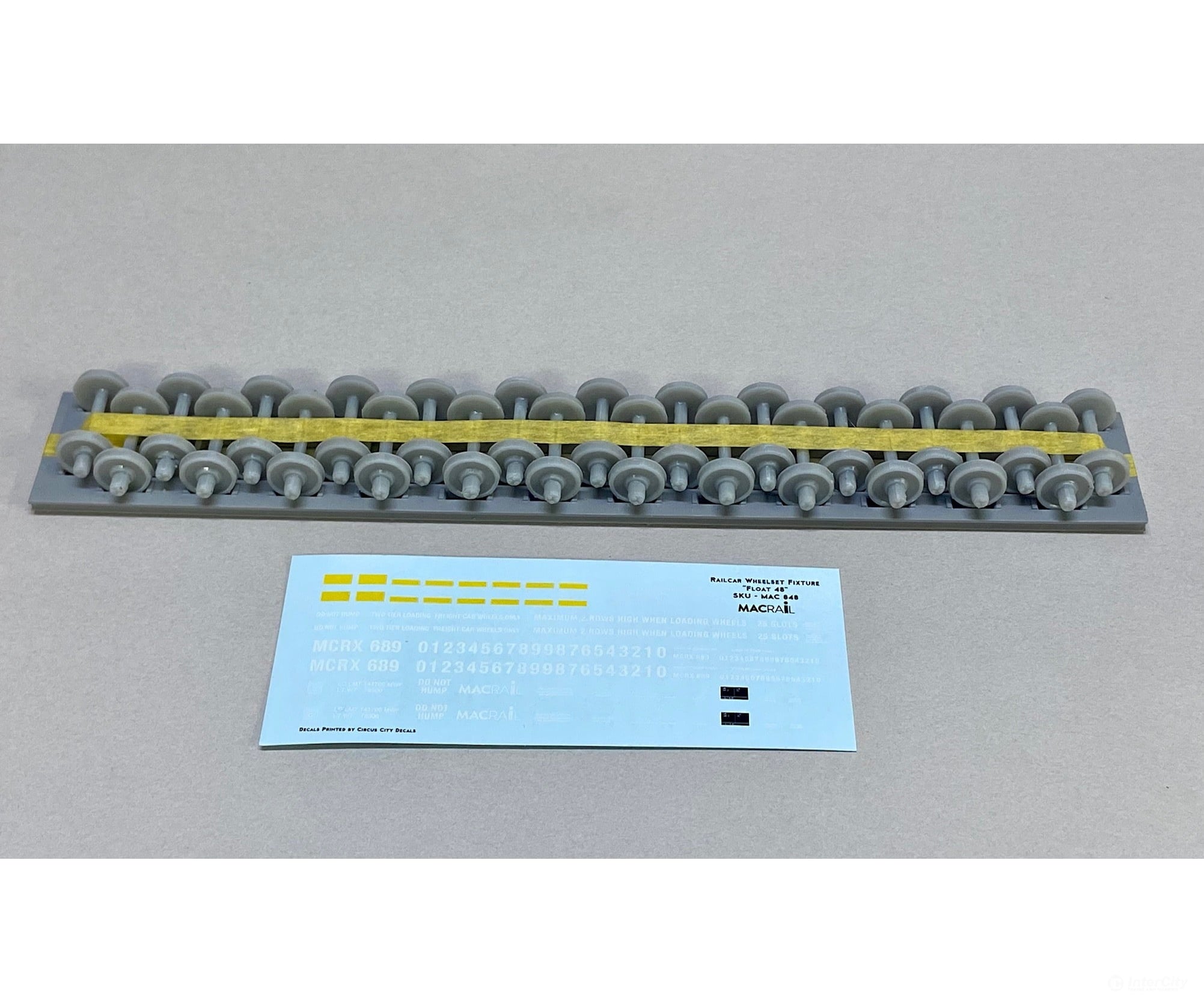 Mac Rail Mac-848 Ho Railcar Wheel Transport Fixture ’Float 45’ W/25 Wheelsets Detailing Parts