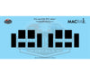 Mac Rail Mac-874 Ho Pan Am/Csxt Ptc Array (2 Pack) Detailing Parts