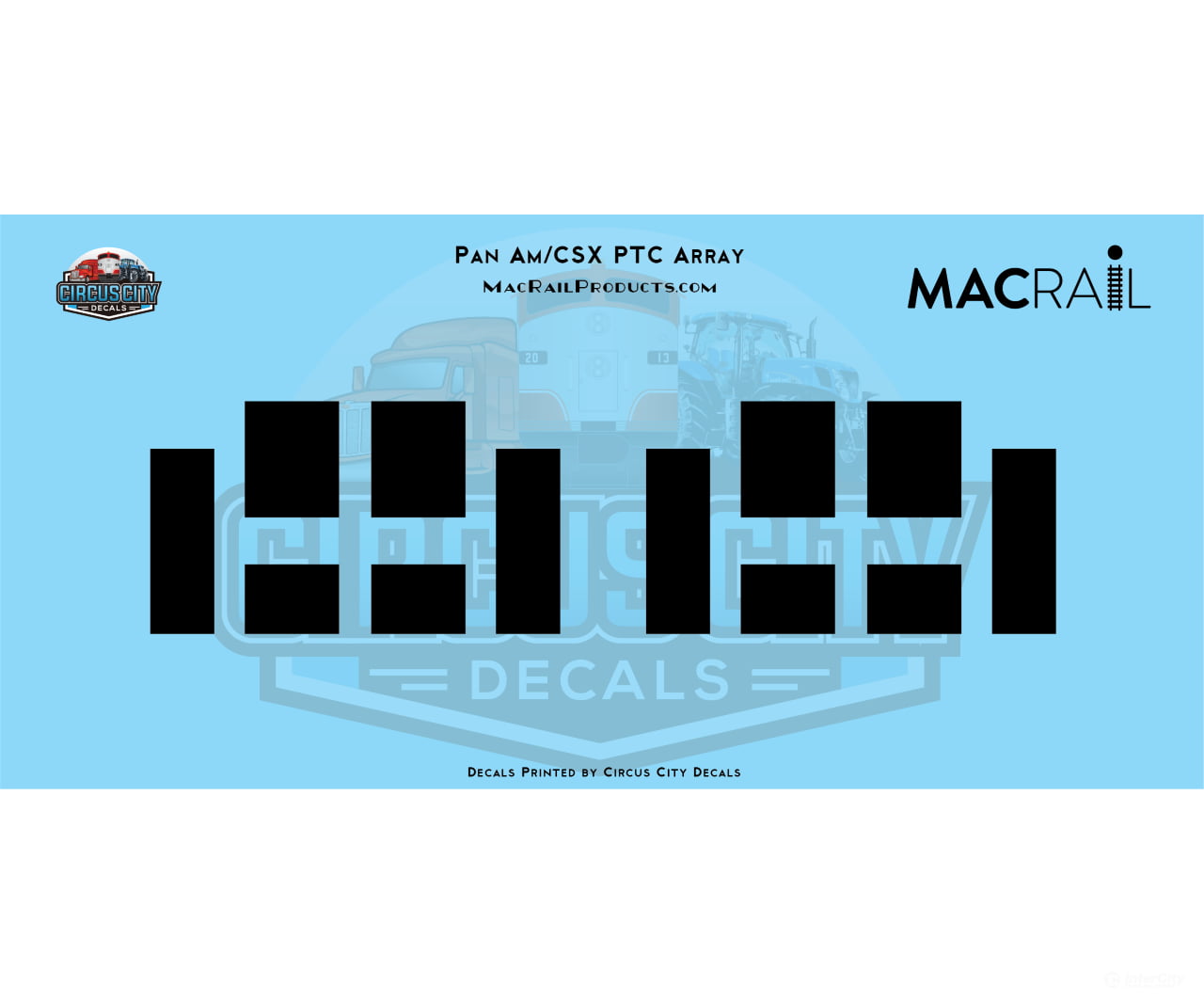 Mac Rail Mac-874 Ho Pan Am/Csxt Ptc Array (2 Pack) Detailing Parts