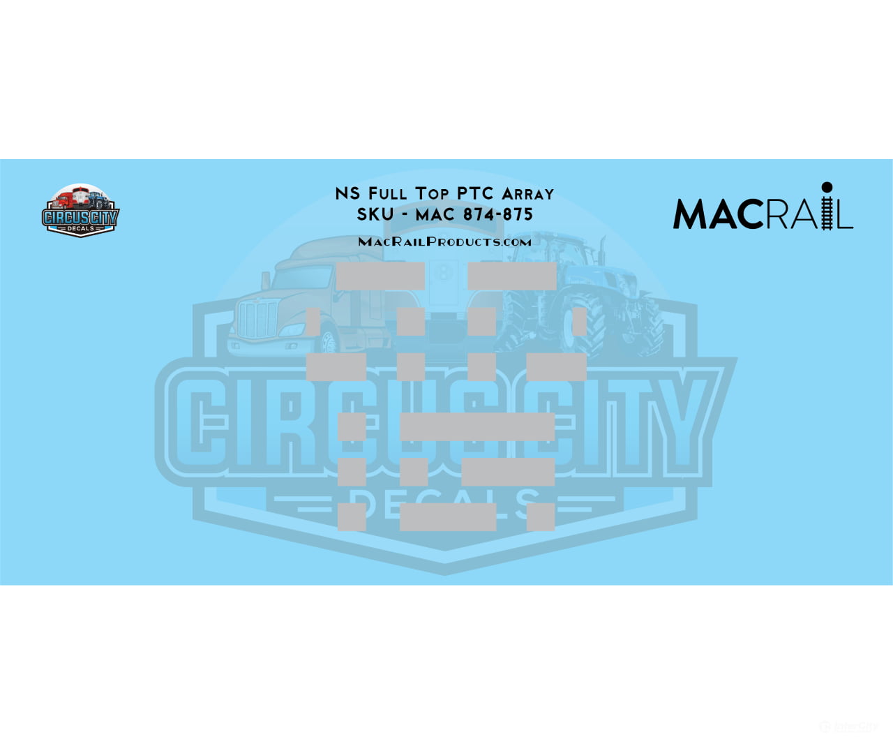 Mac Rail Mac-875 Ho Ns ’Full-Top’ Ptc Array #1 (Ge/Emd) Detailing Parts