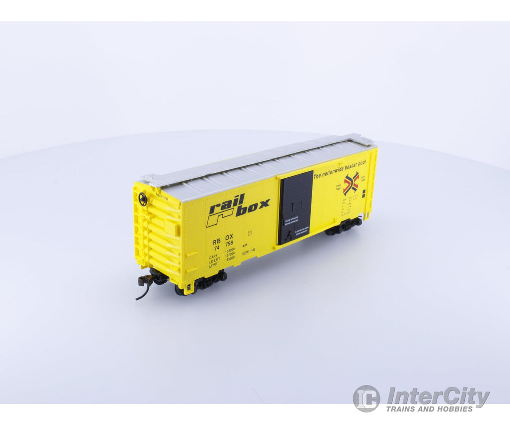 Mantua 734231 HO 41’ Steel Box Car Railbox (RBOX) 74758 Freight Cars