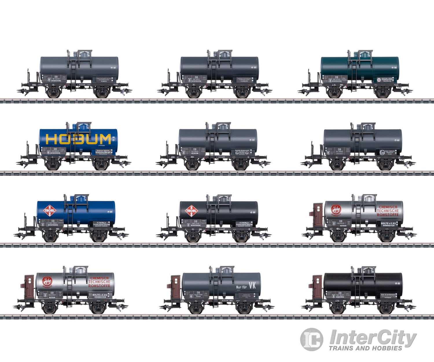 Marklin 00719 Ho Two-Axle Tank Car Display With Two Wheelsets European Freight Cars