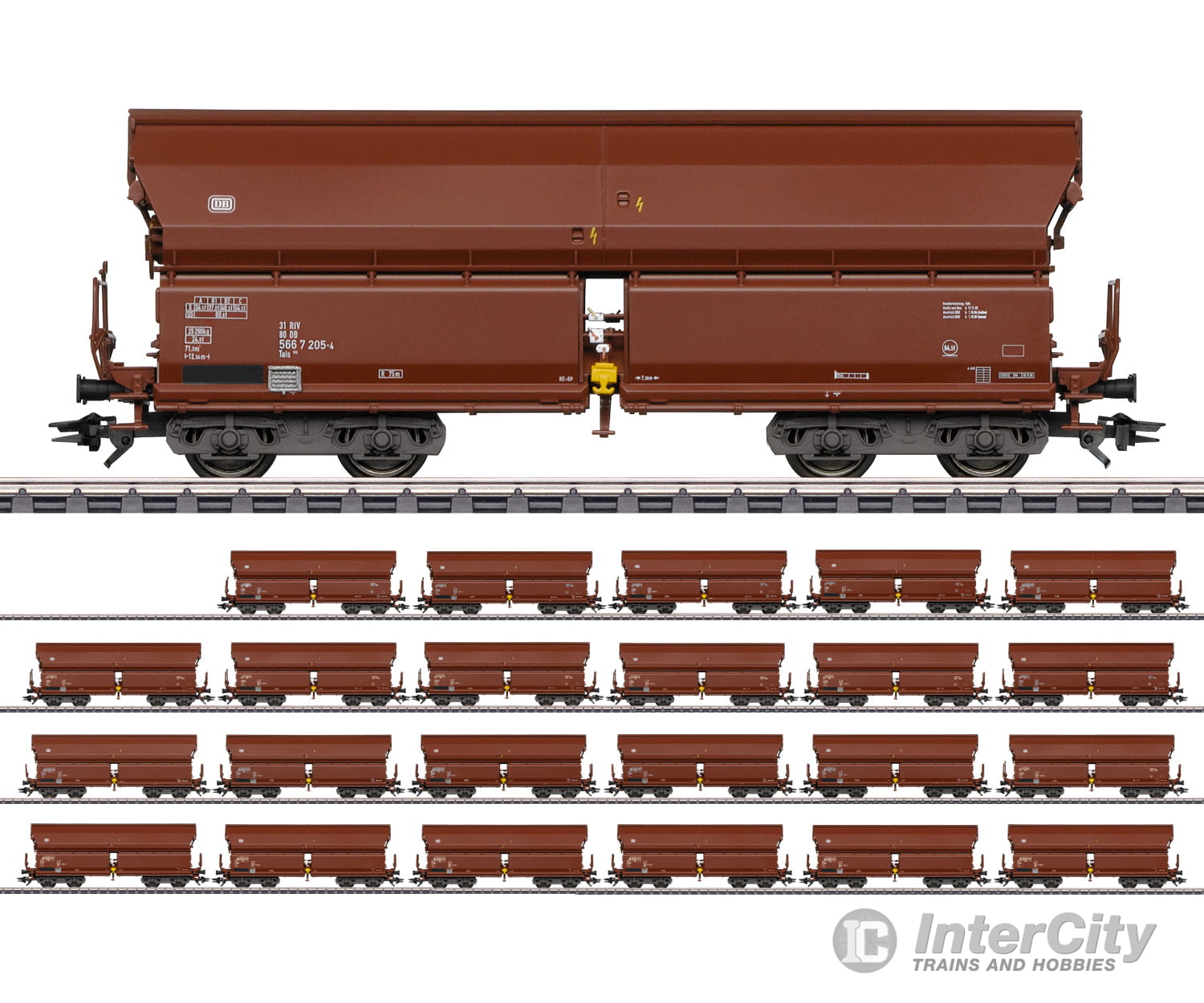 Marklin 00730 Ho Type Tals 968 Hinged Roof Car Display European Freight Cars