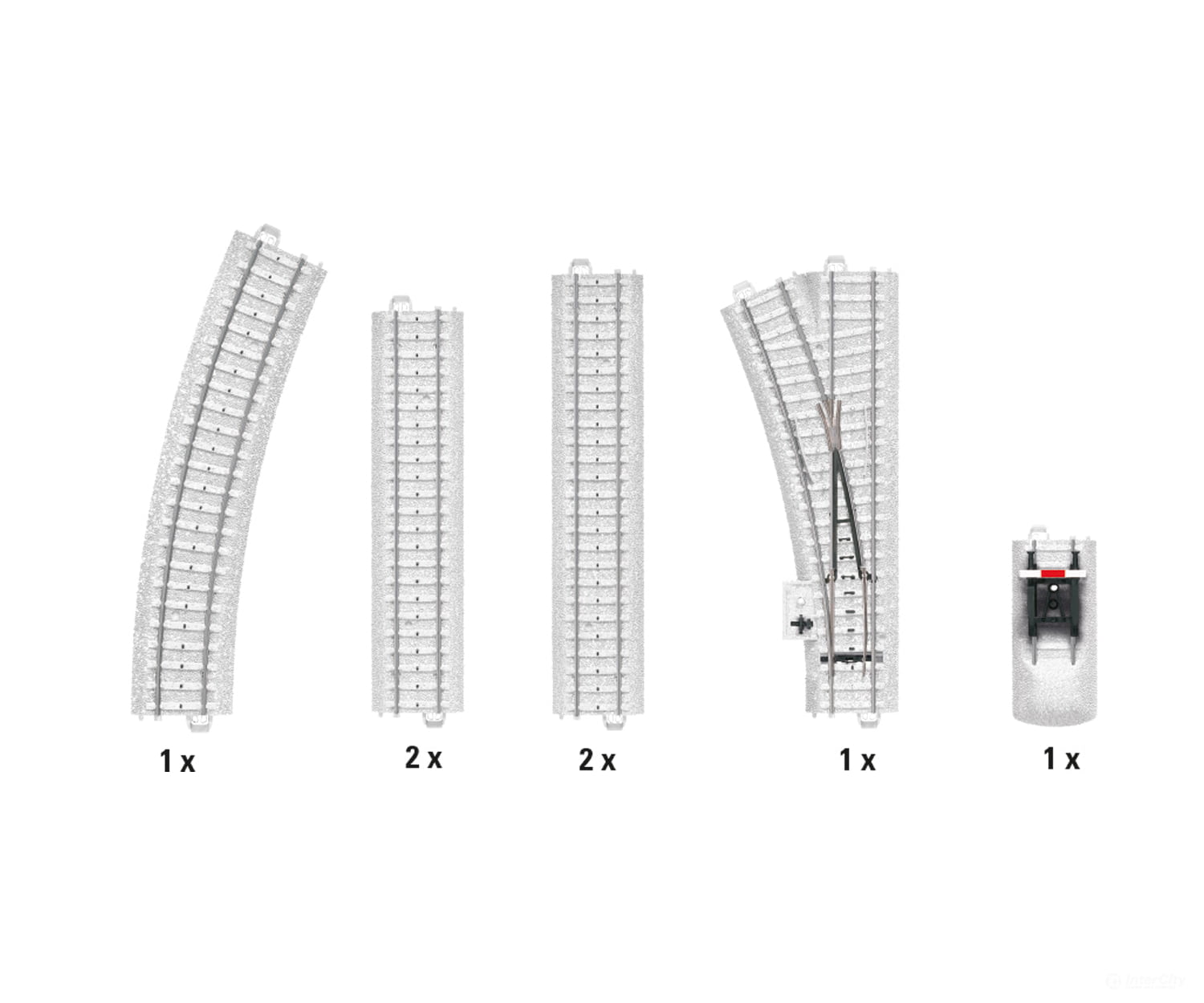 Marklin 20124 Ho Märklin Start Up Snow-Covered Track C Extension Set & Turnouts