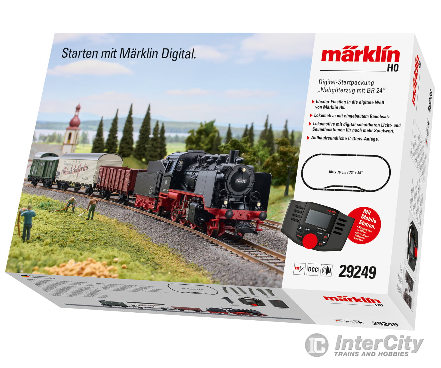 Marklin 29249 Ho Db ’Short Haul Freight Train With A Class 24’’ Digital Starter Set Mfx Sound & Sets