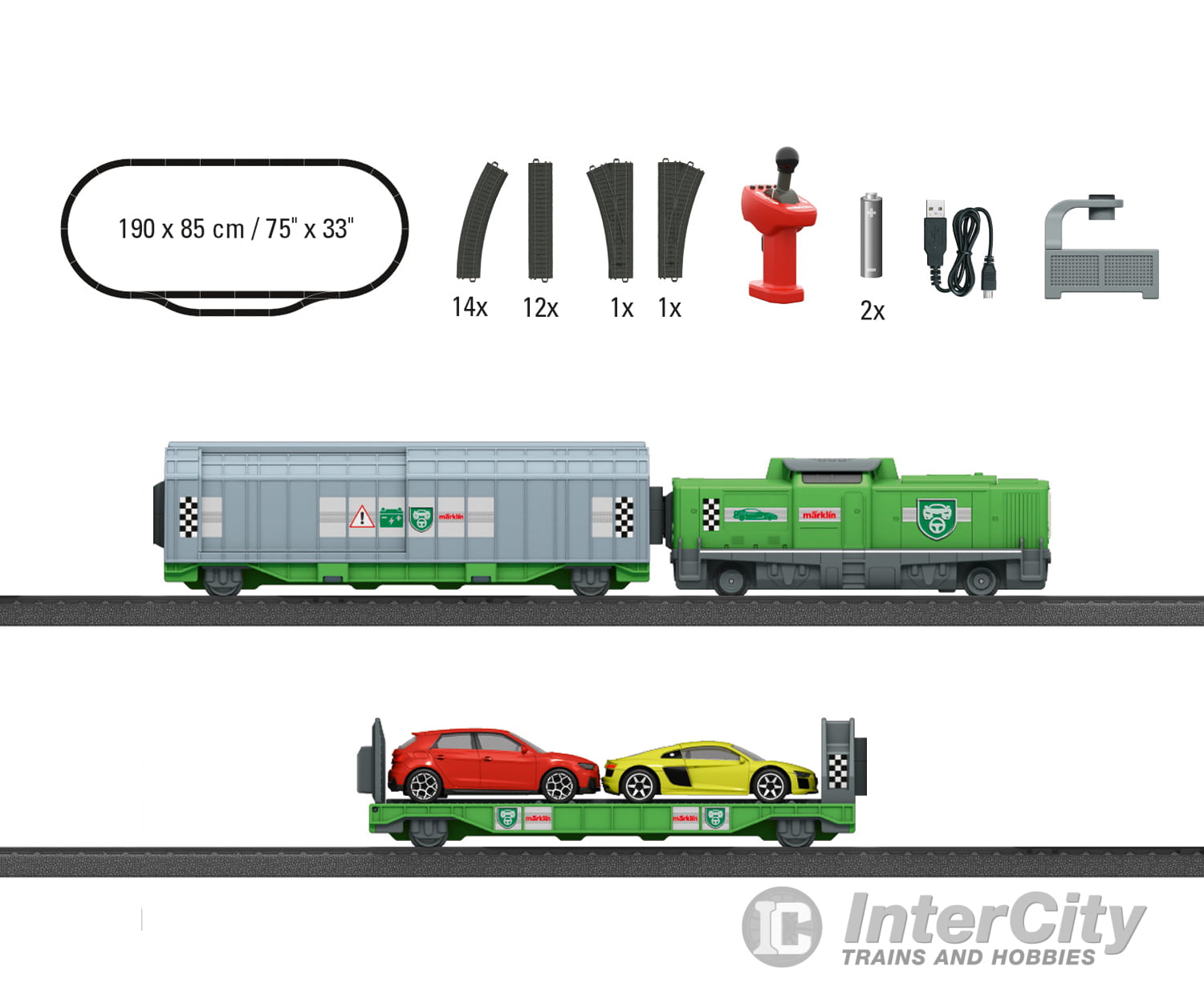 Marklin 29347 My World - Auto Transport Starter Set For Children Ages 3 And Above & Train Sets