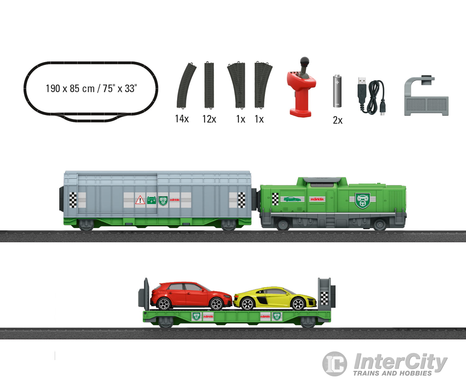 Marklin 29347 My World - Auto Transport Starter Set For Children Ages 3 And Above & Train Sets