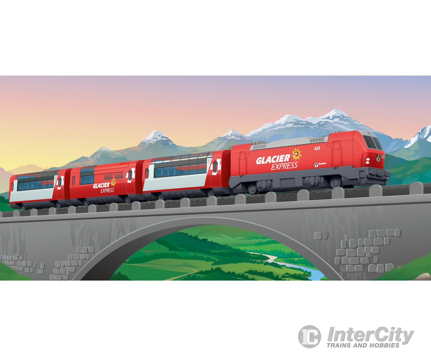 Marklin 29348 My World - Glacier Express Starter Set & Train Sets