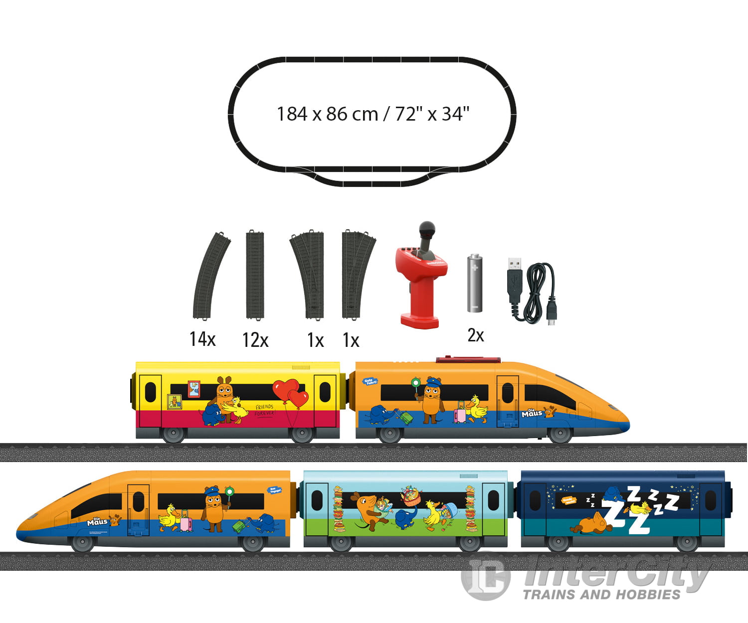 Marklin 29381 HO Märklin my world - ’Mouse Train’ Starter Set for Children Ages 3 and Above Digital Sound Starter &