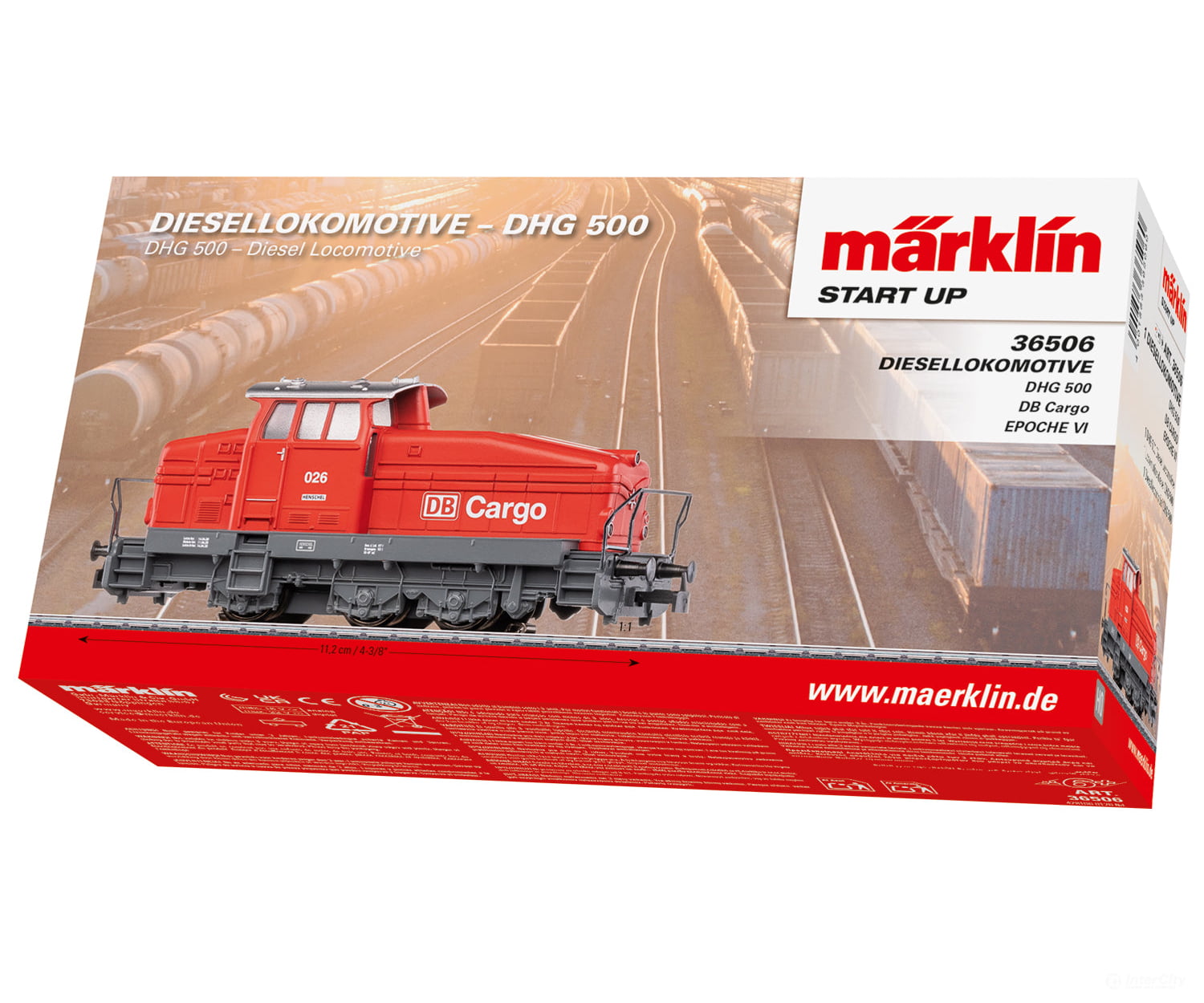 Marklin 36506 HO DB AG Märklin Start up - DB Cargo Class DHG 500 Diesel Locomotive Era VI MFX Digital Sound European