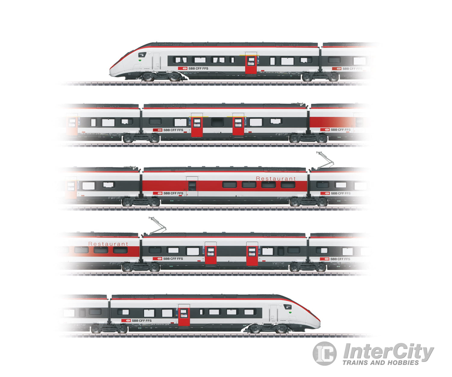 Marklin 39812 HO SBB-CFF-FFS Class RABe 501 Giruno High-Speed Rail Car Train MFX+ Digital Sound European Locomotives