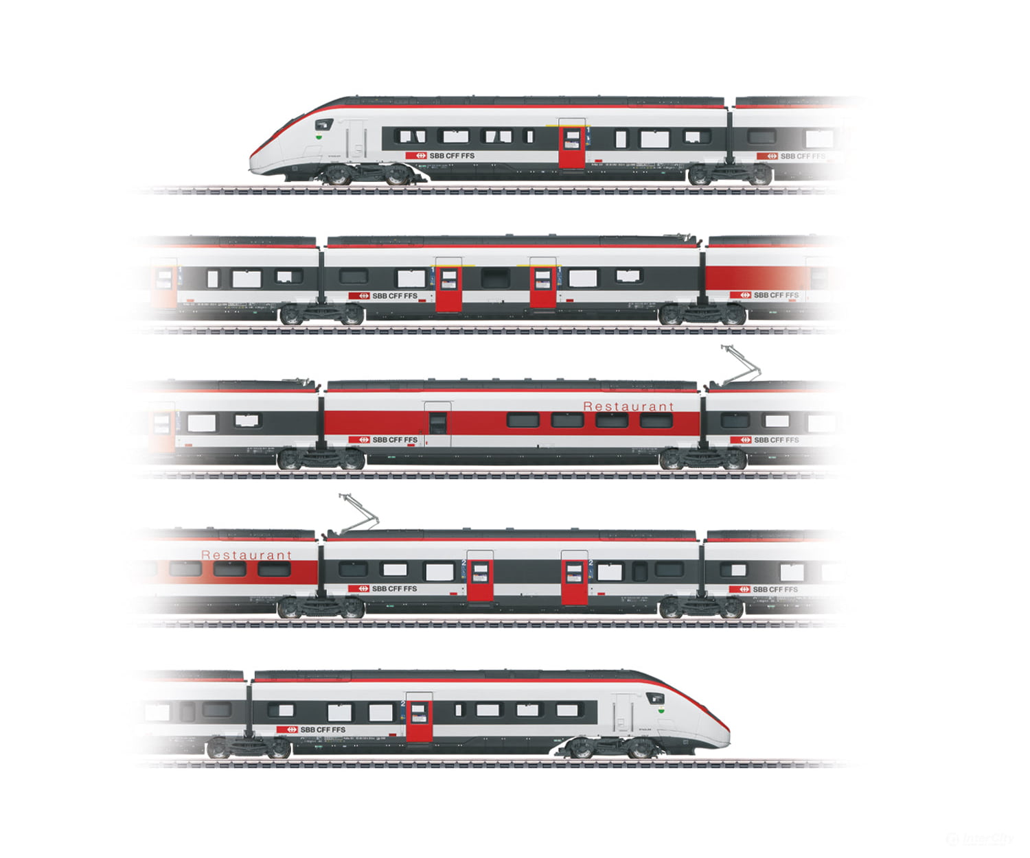 Marklin 39812 HO SBB-CFF-FFS Class RABe 501 Giruno High-Speed Rail Car Train MFX+ Digital Sound European Locomotives