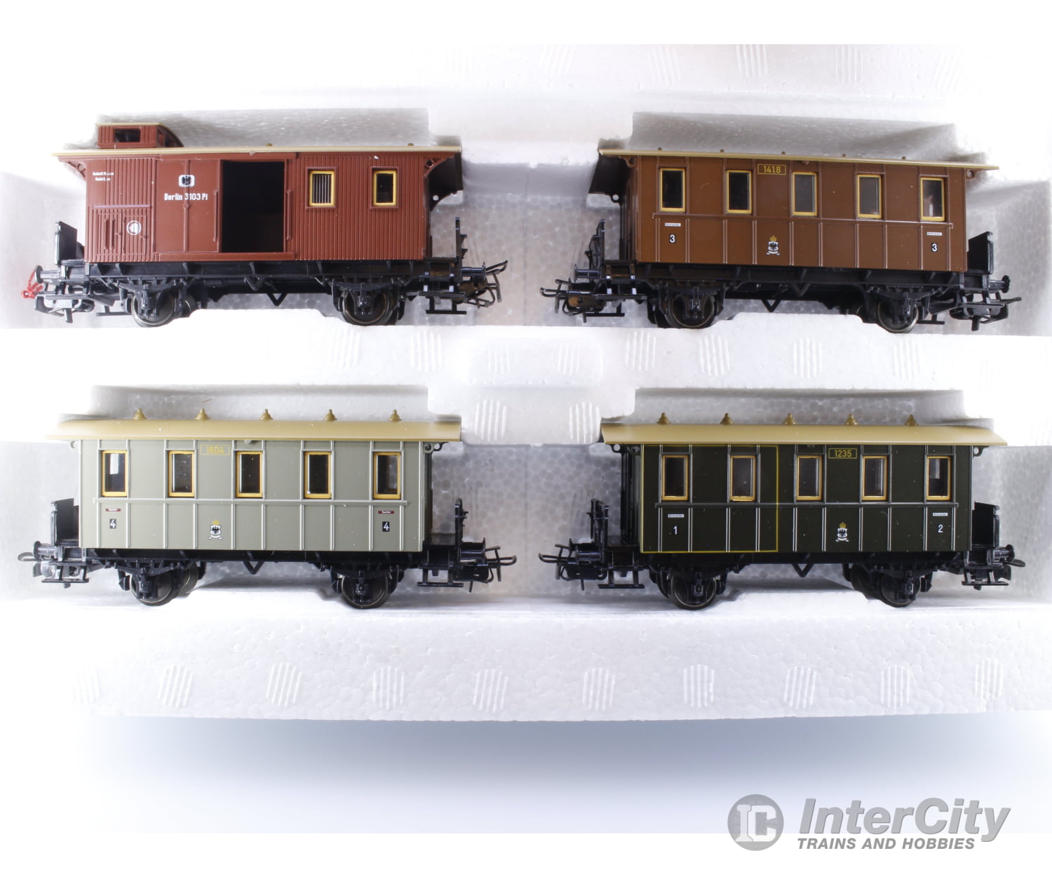 Marklin 4035 Ho Kpev Prussian Passenger Train Car Set European Cars