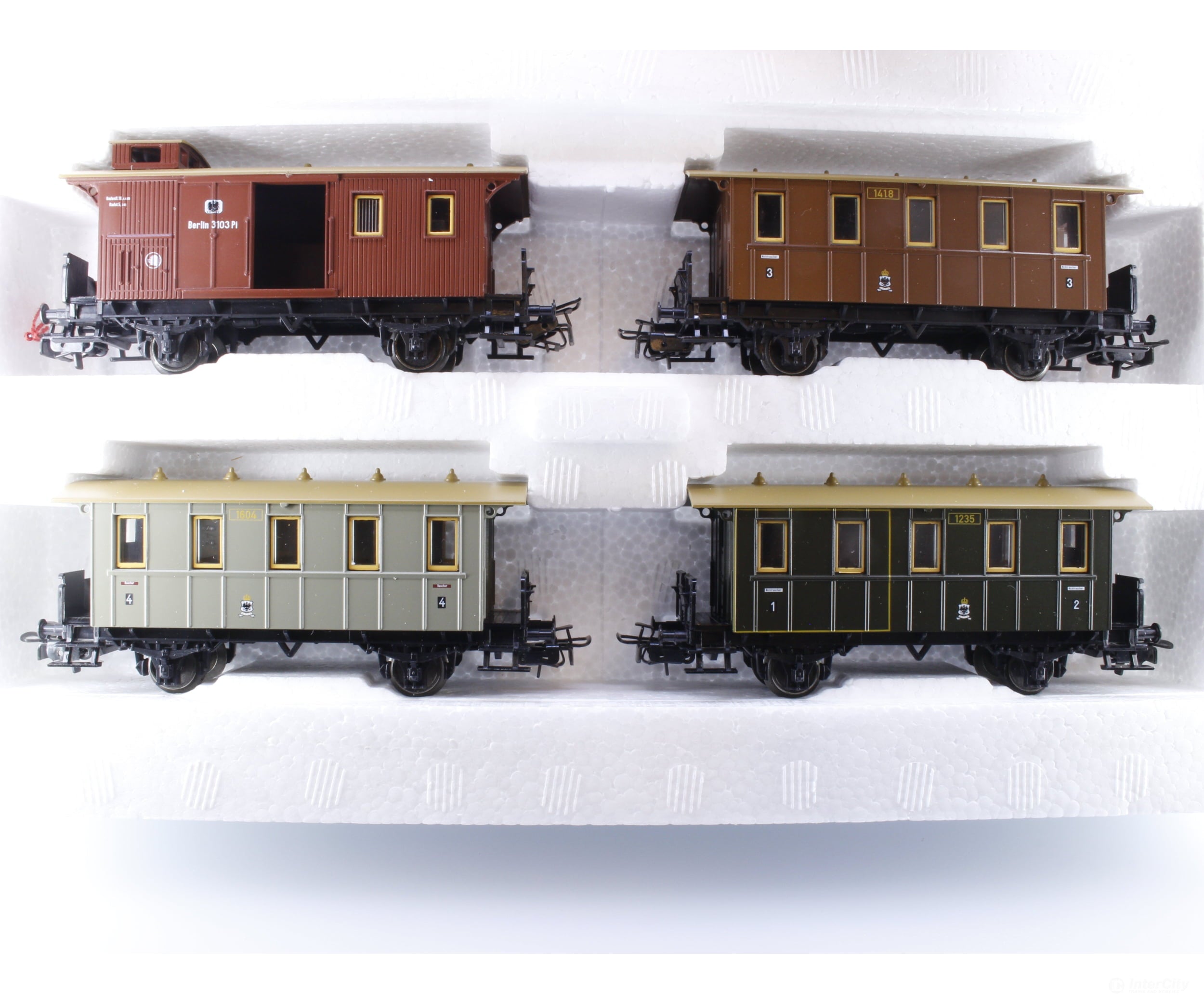 Marklin 4035 Ho Kpev Prussian Passenger Train Car Set European Cars