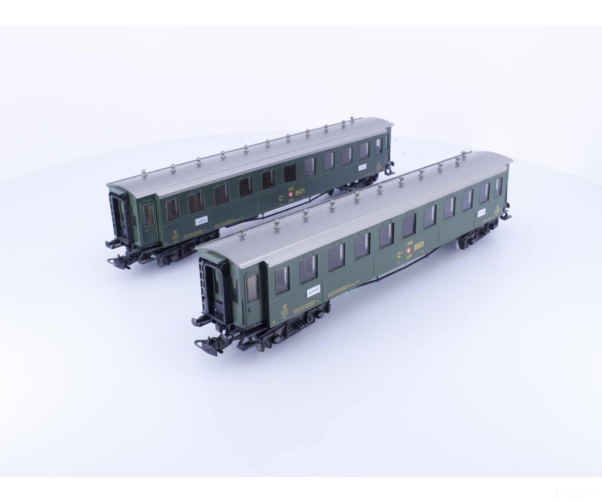 Marklin 4138 HO SBB-CFF-FFS 2 Pair 3rd Class Passenger Cars 8901 European Passenger Cars