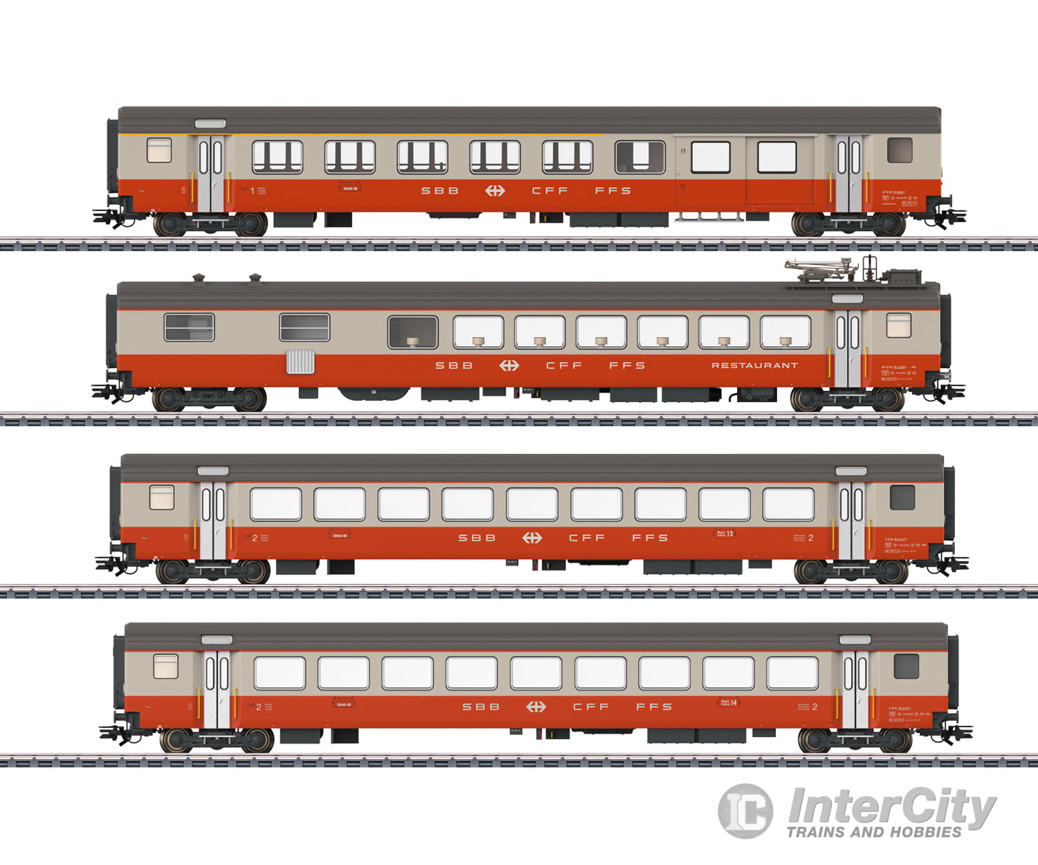 Marklin 42190 Ho Sbb-Cff-Ffs Swiss Express Passenger Car Set European Cars